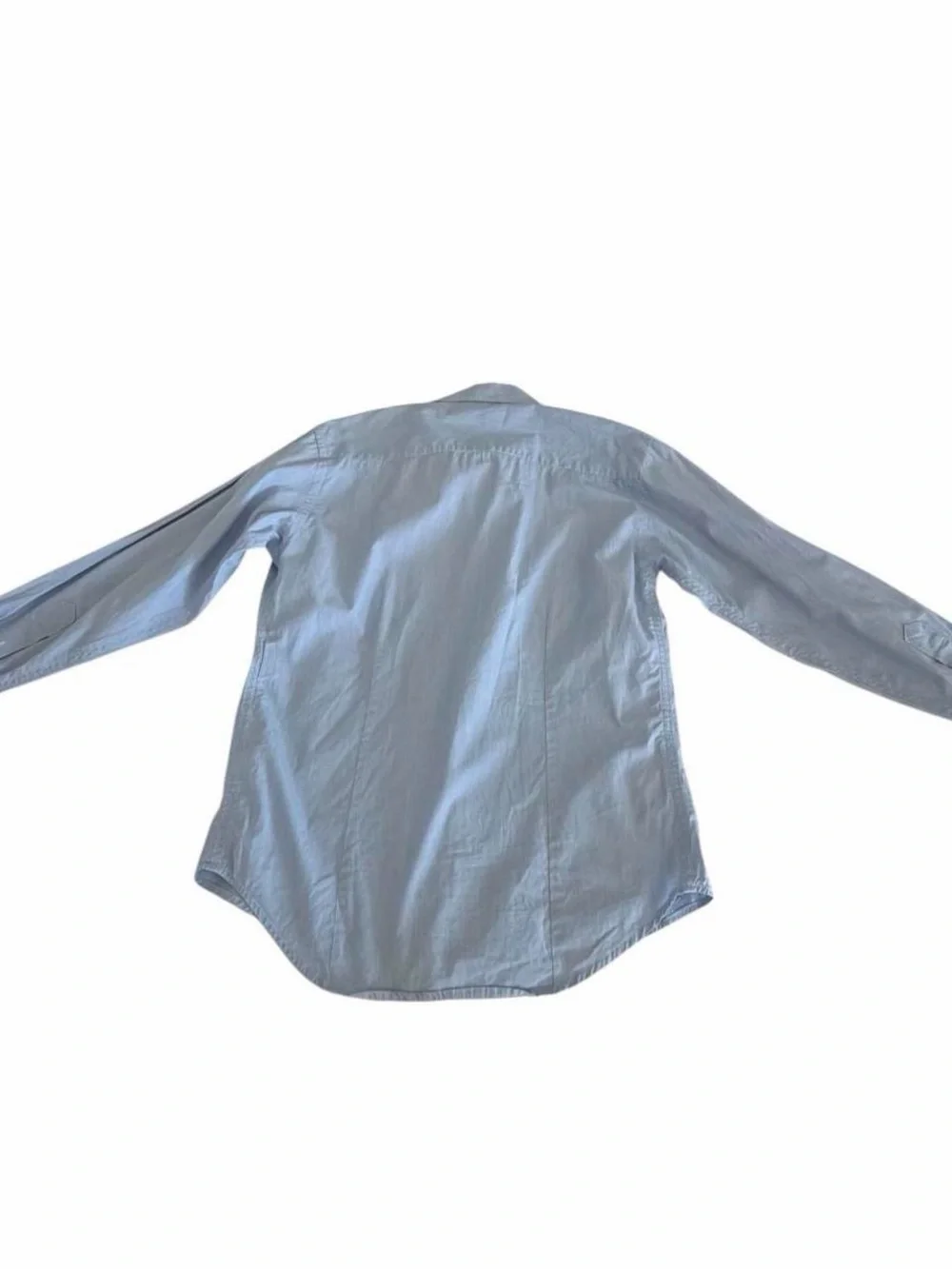 GAP Kids Light Blue Embroidered Guayabera Button-Down Shirt Size L (10)